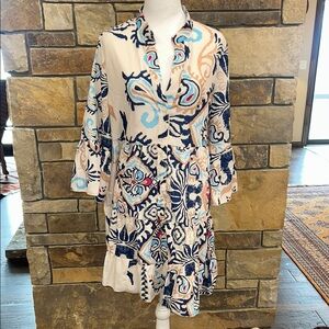 Floral Print Women's Dress Medium Flowy